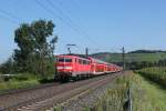 111 216 mit RE 4607 am 02.08.2011 bei Himmelstadt.