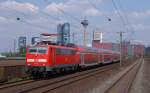 111 113 mit dem RE 4 nach Aachen in Dsseldorf-Hamm am 30.05.2012