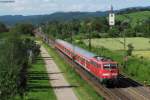 111 060-0 als RB 26581 (Offenburg - Basel Bad. Bf) bei Denzlingen. Aufgenommen am 22.06.2012.