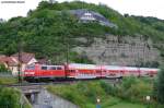 111 224-2 mit dem RE 4610 (Wrzburg Hbf-Aschaffenburg Hbf) kurz vor Retzbach-Zellingen, 06.08.2012