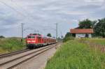 111 023 mit RE am 08.07.2012 bei Hilperting