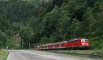 111 061-8 mit der RB 26883 (Kirchzarten – Titisee) bei Posthalde 23.6.13