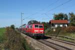 111 035 mit RE 79021 am 13.10.2013 bei Hilperting.