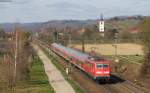 111 064-2 mit der RB 26571 (Offenburg-Basel Bad Bf) bei Denzlingen 19.3.14