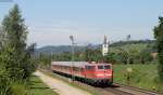 111 060-0 mit der RB 26571 (Offenburg-Schliengen) bei Denzlingen 13.6.14 