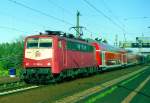 111 180 mit RE 24366 (Uelzen–Hamburg) am 09.05.2001 in Ashausen