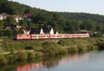 111 xxx mit RB 34886 (Bamberg–Jossa) am 20.07.2010 in Wernfeld