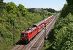 111 224 mit RE 4256 (Mnchen Hbf–Regensburg–Nrnberg Hbf) am 20.05.2014 zwischen Mausheim und Parsberg