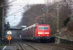 Ein Nachschuss von der 111 119 DB schiebt den RE4 aus Aachen-Hbf nach Dortmund-Hbf kommt aus Richtung Aachen-West,Laurensberg,Richterich, und fährt durch Kohlscheid in Richtung