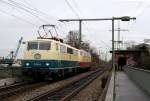 111 001 mit E03 001 auf der Kölner Südbrücke am 06.01.2016