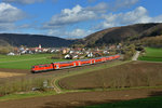 111 024 mit einer RB am 29.03.2016 bei Breitenfurt.