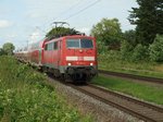 111 143-4 mit einem RE4 nach Aachen Hbf in Herrath.