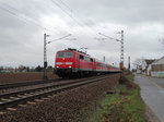 DB Regio 111 188 mit N-Wagen als RB nach Frankfurt am 30.01.15 in Ladenburg 