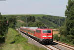 111 164-0 mit der RB 39923 (Heilbronn Hbf-Stuttgart Hbf) bei Lauffen 16.8.16