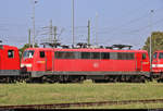 111 131-9 der DB ZugBus Regionalverkehr Alb-Bodensee GmbH (RAB | DB Regio Baden-Württemberg) ist während des Tags der offenen Tür im DB Werk Dessau (DB Fahrzeuginstandhaltung GmbH) anlässlich 90 Jahre Instandhaltung elektrischer Lokomotiven abgestellt.
[31.8.2019 | 11:37 Uhr]