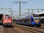 Die 111 108 und der 427 501 am 24.08.2009 in Fulda.