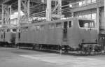 Am Tag der offenen Tür bei der Lokomotivfabrik der Fried. Krupp AG in Essen am 2. September 1978 war ein Lokkasten für eine 111 ausgestellt.