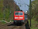 111 120-2 schiebt am 13.04.2012 den RE4 von Kohlscheid nach Herzogenrath