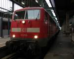 111 058 mit Regio am 01.03.2013 in Stuttgart Hbf.