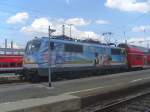 111 066 Mnchen HBF - Holzkirchner Flgelbahnhof am 10.08.2012 vor dem RE 79025 nach Salzburg HBF.