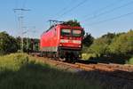 Am 2.6.17 war 112 143 als Überführung Rostock-Kiel unterwegs. Hier bei der Durchfahrt in Bad Kleinen