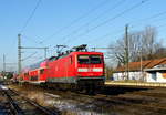 Am 06.02.2018 kam die 112 164 von DB Regio AG, aus Richtung Braunschweig nach Niederndodeleben und fuhr weiter in Richtung Magdeburg .