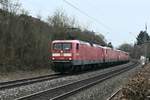 Als ich mal schnell den RE10a nach Heilbronn fotografieren wollte am Morgen des 23.1.2020 in Neckargerach, vernahm ich ein Geräusch eines anderen Zuges der gerade den Binauer Tunnel verlassen