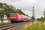 17. Juli 2019 in Naumburg: 112 164-9 ist mit dem  ICE-Ersatzzug  alias RE nach Jena unterwegs.