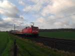 112 149-0 fhrt am 19.12.08 mit einem Lr von Hamburg Hbf nach Lbeck Hbf. Aufgenommen kurz vor der Durchfahrt in Reinfeld (Holst.).