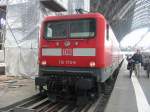 112-175 zieht am 26.7.2005 Regionalbahn, hier im Endbahnhof Frankfurt a. M.