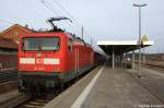 112 120-1 mit dem RE2 (RE 37413) nach Berlin Ostbahnhof in Rathenow.