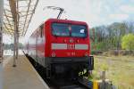 112 188 mit RE 7 (RE 4375) von Wismar nach Ludwigslust in Wismar am 01.05.2013