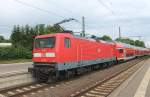 112 190-4 mit RE 7 (RE 4349) von Rostock Hbf nach Ludwigslust in Ludwigslust am 27.06.2013