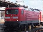 E-Lok 112 118 in Rostock am Hauptbahnhof am 11.02.2014