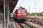 Die Kieler Gastlok 112 163 mit der RB32 (RB 17576) von Stendal nach Salzwedel in Stendal.