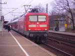 112 144-1 mit dem SH-Express in Elmshorn (17.02.07)