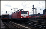 112117 fährt am 22.3.1998 mit einem Interregio nach Hildesheim um 16.18 Uhr aus dem HBF Hannover ab.