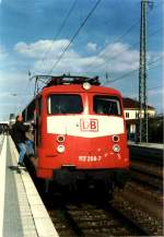 113 268 vor IR Hof-Obersdorf Sommer 1997 in Landshut Hbf