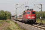 113 309-9 + 113 267-9 (GA) mit einem Ersatz Intercity in Bornheim am 24.04.2010