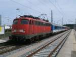 Nun kommt auch die 113 nach Rgen.Am 15.Juni 2011 war es 113 268 die den EC 379,Binz-Brno,nach Bergen/Rgen brachte.