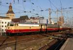 E10 1309 mit dem DPF50 nach Papenburg in Köln Hbf am 27.02.2016