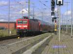 9180 6 114 011-0 mit einen RegionalExpress der Linie5 in Lutherstadt Wittenberg.(19.07.2009)