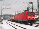 Nach der Ankunft der 217 001-7 mit ihrem Cisalpino in Plochingen, rangiert sich 114 501 vor dem berfhrungszug hin. Kurz darauf war die Abfahrt in richtung Ulm/Mnchen. (15.02.2010)