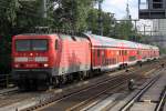Die 114 027-6 zieht den RE1 nach Frankfurt (Oder) durch Berlin Tiergarten am 11.08.2012