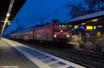 114 006-0 mit dem RE1 (RE 69524) von Brandenburg Hbf nach Potsdam Hbf im Brandenburger Hbf.