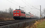 Mit dem Pbz 2466 von Leipzig nach Berlin rollte 115 261 am 19.12.17 durch Greppin Richtung Dessau.