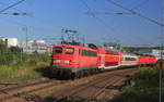 115 205 mit Pbz aus Richtung Karlsruhe am 11.08.2012 in Stuttgart-Feuerbach. 
