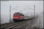 115 327-9 mit PbZ 2411 von Frankfurt (M) Hbf nach Mnchen-Pasing, aufgenommen an der Filsbahn (KBS 750) bei Lonsee.