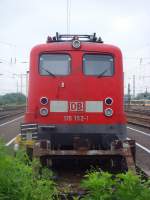 115 152-1 steht am 22.05.08 abgestellt in Karlsruhe.
