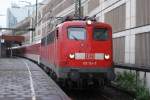 115 154-7 mit einenem Autozug in Dsseldorf Hbf am 15.05.2009